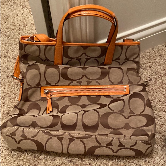 Coach Brown and Orange Women's Bag - Picture 2 of 13